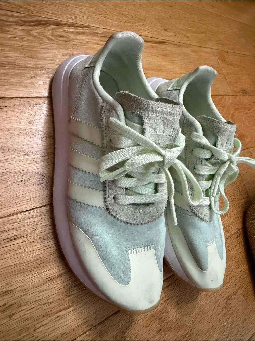 Women’s Adidas Mint Green Athletic Sneakers - Lightweight Comfort